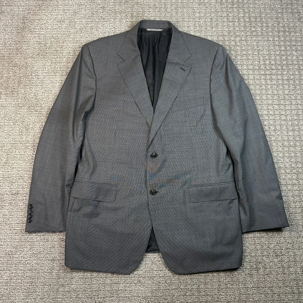 Canali Exclusive Mens Grey Super 150s Virgin Blazer Size 46R Made in Italy